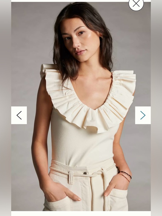 Maeve Tops - Anthropologie Maeve Tina Ruffled Tank Top